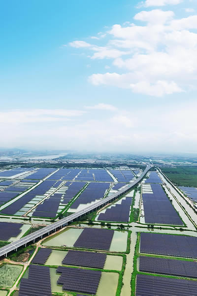 Aquavoltaics Utility-scale Power station （Hezhou North, Zhuhai，，，，，China）